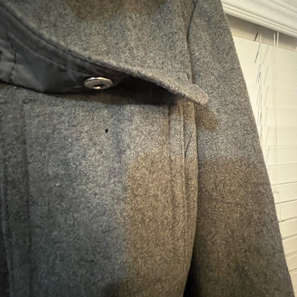 Esprit Hooded Three Quarter Length Gray Coat size Large - Picture 10 of 15